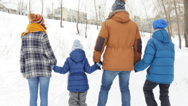 familie winterwandelen 